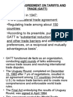 General Agreement On Tariffs and Trade (Gatt)