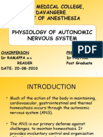 Physiology of Autonomic Nervous System: J J M Medical College, Davangere. Dept of Anesthesia