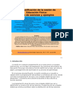 La Planificación de La Sesión de Educación Física