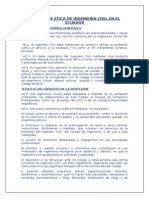 Normas de Etica de Ingenieria Civil en El Ecuador