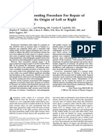 Outcome of Unroofing Procedure For Repair of Anomalous Aortic Origin of Left or Right Coronary Artery