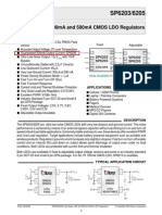 Low Noise, 300ma and 500ma CMOS LDO Regulators: Features