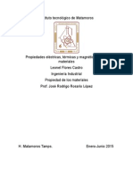 Propiedades Electricas, Termicas y Magneticas de Los Materiales