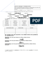 Guías Clasificación Palabras Agudas, Graves y Esdr 4 Básico