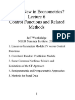 Wooldridge Control Function Approach