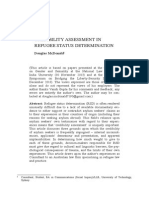 Douglas McDonald Credibility Assessment in Refugee Status Determination