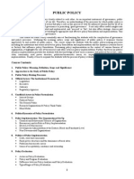 Public Policy Processes-Course Outline 2012