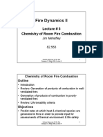 Fire Dynamics II - Chemistry of Room Fire Combustion Lecture - 5