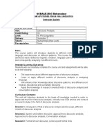 Course Outline Discourse Analysis NCBA