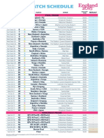 Match Schedule White Background