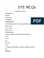 Solved MCQs EYE