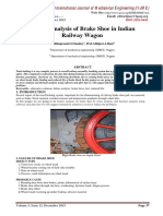 Failure Analysis of Brake Shoe in Indian Railway Wagon