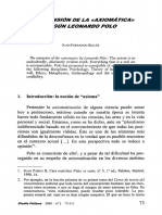 La Extensión de La Axiomática en Leonardo Polo