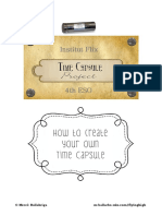 How To Make A Time Capsule Students