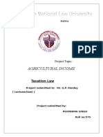 Agricultural Income: Taxation Law