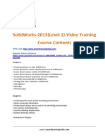 Solidworks-2013 (Level 1) - Video Training Course Contents: Web Link Sample Videos Playlist