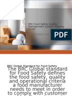 BRC Food Safety Quality Management System Training Guide