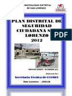 Plan Distrital de Seguridad Ciudadana - San Lorenzo 2012