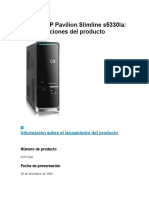 Desktop HP Pavilion Slimline S5330la