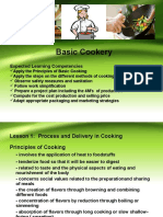 Basic Cookery: Expected Learning Competencies