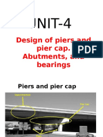 Design of Piers and Pier Cap. Abutments, and Bearings