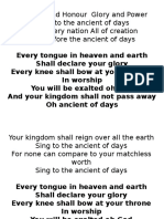 Blessing and Honour Glory and Power Be Unto The Ancient of Days From Every Nation All of Creation Bow Before The Ancient of Days