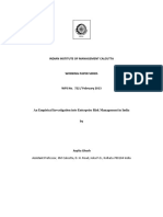 An Empirical Investigation Into Enterprise Risk Management in India - Iimcal