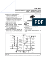 4X7W or 2X22W Car Radio Power Amplifier Plus Triple Power Supply