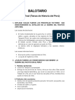 Balotario Del Final de Temas Del Historia de Perú