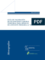 Guía de Valoración de Incapacidad Laboral Temporal para Médicos de Atención Primaria (2. Edición)