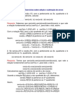 Matemática - Exercícios Resolvidos - Trigonometria Arcos