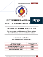 ANIMAL TISSUE CULTURE: The Advantages & Limitation of Tissue Culture Towards Medical Advancement in The Future