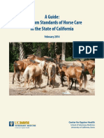 A Guide: Minimum Standards of Horse Care in The State of California