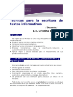 Técnicas para La Escritura de Textos Informativos