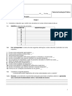 Teste Prático Biologia e Geologia 10º Ano