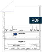 Equipment List: 11.03.2014 0 For Approval Pinky/AS SA VK