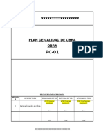 PC-01 Plan de Calidad de Obra - (Tipo)