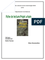 Fiche de Lecture Projet Urbain