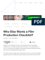 The Official 65 Step Film Production Checklist