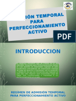 Admisión Temporal para Perfeccionamiento Activo Diapositivas