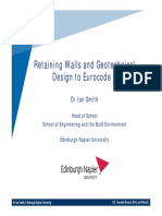 Retaining Walls and Geotechnical Design To Eurocode 7 Summary