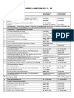 Academic Calendar 2015 - 16: Registration