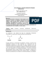 Identificacion de Aldehidos y Cetonas Mediante Pruebas Específicas