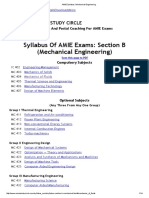 AMIE Syllabus - Mechanical Engineering