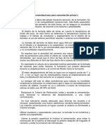 Recomendaciones para La Cementacion Primaria de Pozos Petroleros