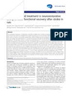 Alpha-Lipoic Acid Treatment Is Neurorestorative and Promotes Functional Recovery After Stroke in Rats