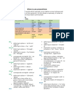 When To Use Prepositions