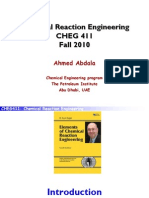 CHE411 Fall 2010-Chemical Reaction Engineeirng-Ahmed A Abdala