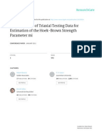 Interpretation of Triaxial Testing Data For Estimation of The Hoek-Brown Strength Parameter Mi PDF