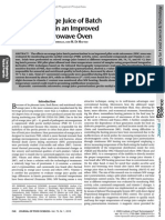 Effect On Orange Juice of Batch Pasteurization in An Improved Pilot-Scale Microwave Oven